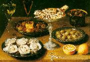 Still Life with Oysters and Pastries